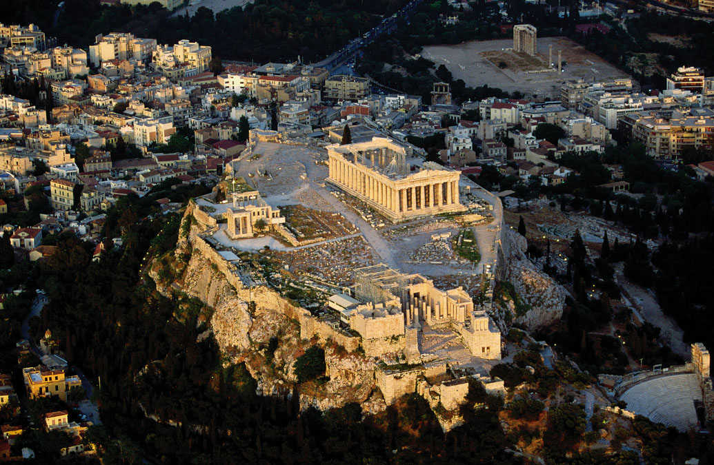 Aerial View of Acropolis of Athens